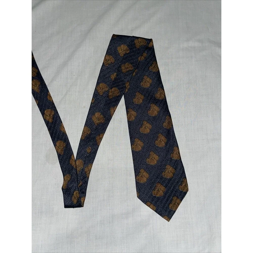Ermenegildo Zegna Men’s Dress Tie Size 56” 3.75” Blue Floral Business Formal